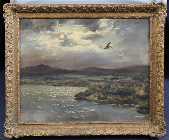 Hugh Monahan (1914-1970) Woodcock alighting, ... Mayo, 16 x 20in.